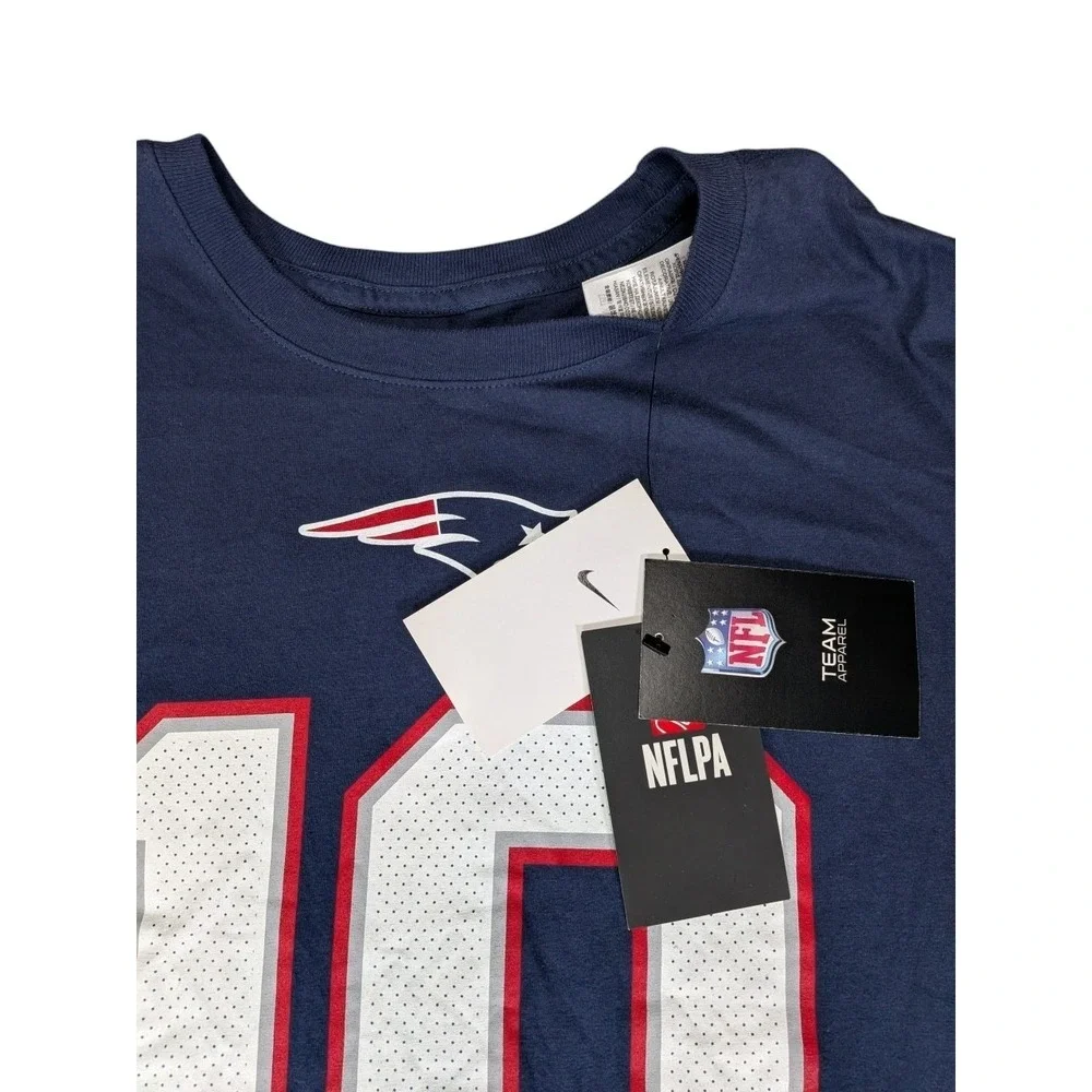 Nike New England Patriots Mac Jones 10 NFL T-Shirt Mens Medium Navy Blue N199